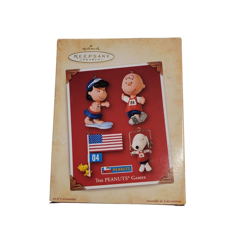 Hallmark Snoopy Charlie Brown Woodstock Lucy Christmas Ornaments 2004
